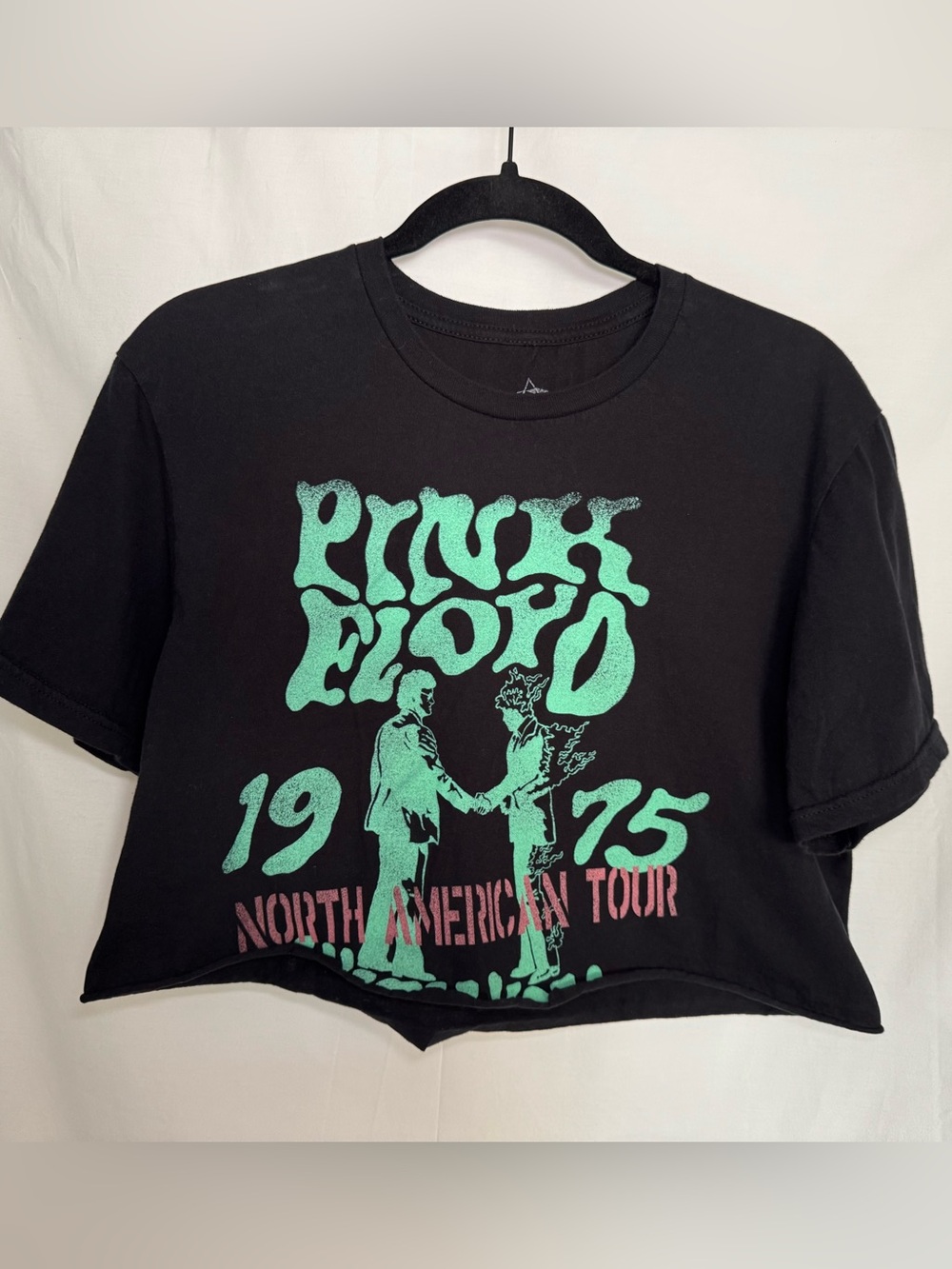 Pink Floyd 1975 North American Tour Crop Graphic Tee Size M